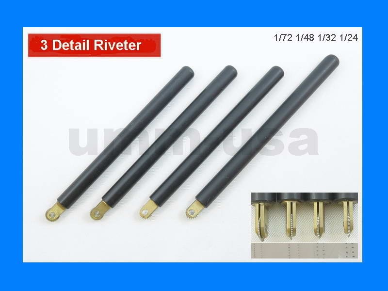 MN021 3D Riveters (1/72 1/48 1/32 & 1/24) PLH - "Set of 4x"